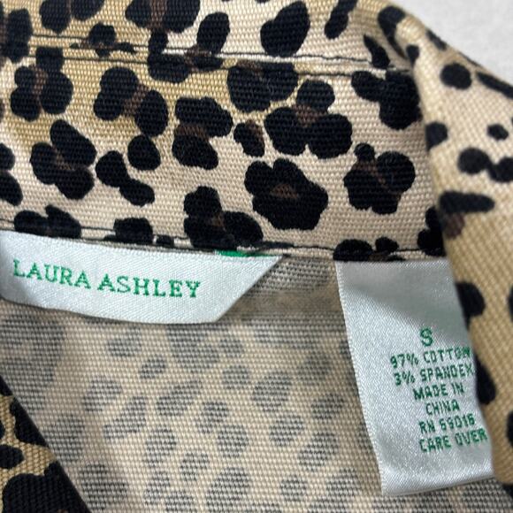 Vtg Laura Ashley Leopard Print Jacket Small Statement Shacket Gems Maximalist - Picture 4 of 8
